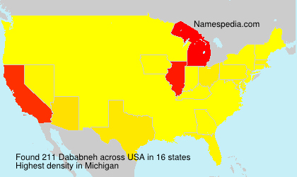 Surname Dababneh in USA Surname Dababneh in USA