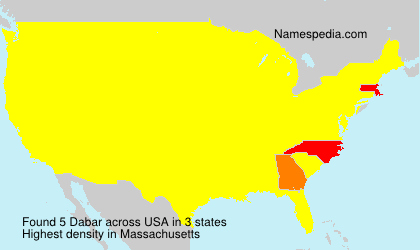 Surname Dabar in USA