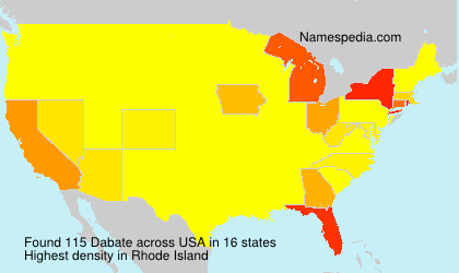 Surname Dabate in USA Surname Dabate in USA
