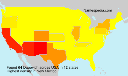 Surname Dabovich in USA Surname Dabovich in USA