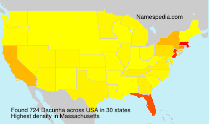 Surname Dacunha in USA Surname Dacunha in USA