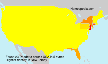 Surname Daddetta in USA Surname Daddetta in USA