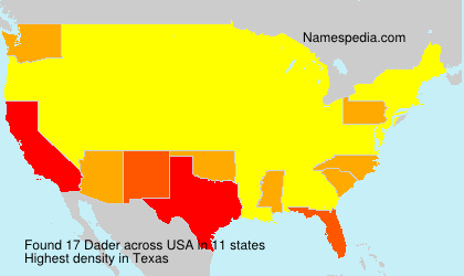 Surname Dader in USA Surname Dader in USA