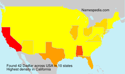 Surname Dadfar in USA Surname Dadfar in USA