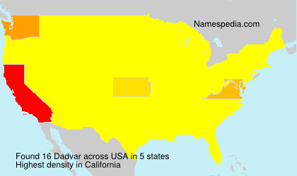 Surname Dadvar in USA Surname Dadvar in USA