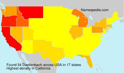 Surname Daellenbach in USA Surname Daellenbach in USA