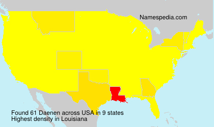 Surname Daenen in USA Surname Daenen in USA