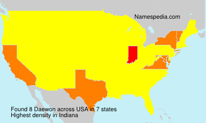 Surname Daewon in USA Surname Daewon in USA