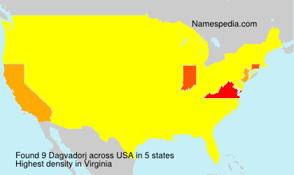 Surname Dagvadorj in USA Surname Dagvadorj in USA