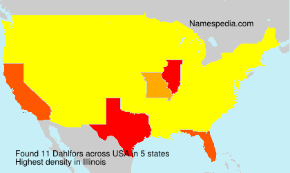 Surname Dahlfors in USA