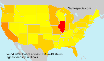 Surname Dahm in USA Surname Dahm in USA