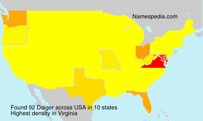 Surname Daiger in USA Surname Daiger in USA