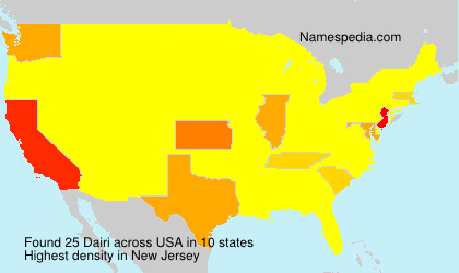 Surname Dairi in USA Surname Dairi in USA