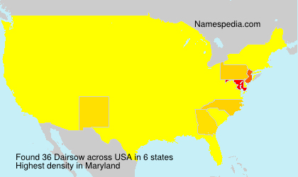 Surname Dairsow in USA Surname Dairsow in USA