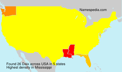 Surname Daix in USA