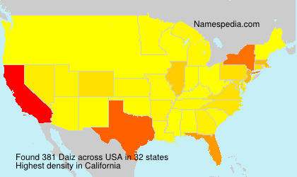 Surname Daiz in USA Surname Daiz in USA