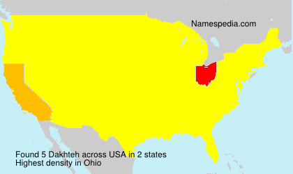 Surname Dakhteh in USA Surname Dakhteh in USA