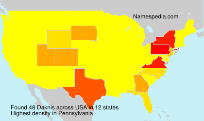 Surname Daknis in USA Surname Daknis in USA