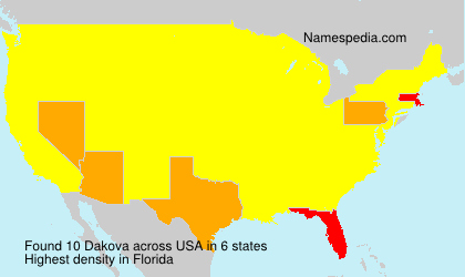 Surname Dakova in USA Surname Dakova in USA