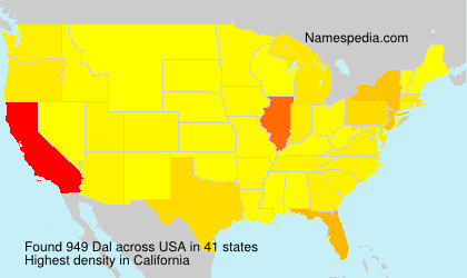 Surname Dal in USA Surname Dal in USA