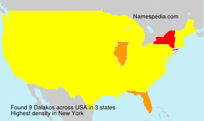 Surname Dalakos in USA Surname Dalakos in USA