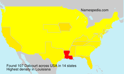 Surname Dalcourt in USA