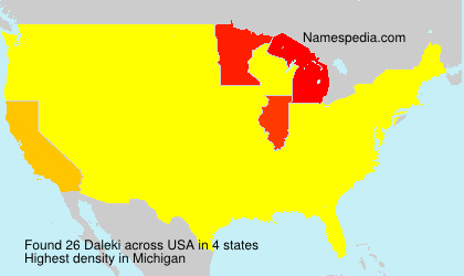 Surname Daleki in USA Surname Daleki in USA