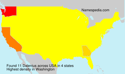 Surname Dalenius in USA Surname Dalenius in USA