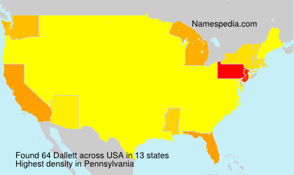 Surname Dallett in USA Surname Dallett in USA
