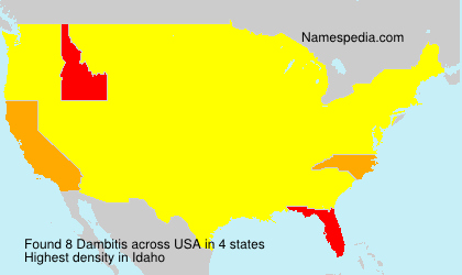 Surname Dambitis in USA Surname Dambitis in USA