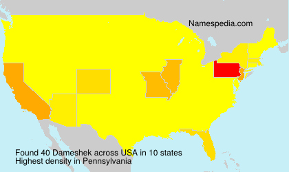 Surname Dameshek in USA Surname Dameshek in USA