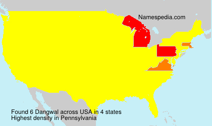 Surname Dangwal in USA