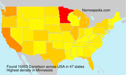 Surname Danielson in USA Surname Danielson in USA