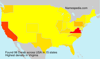 Surname Darab in USA Surname Darab in USA