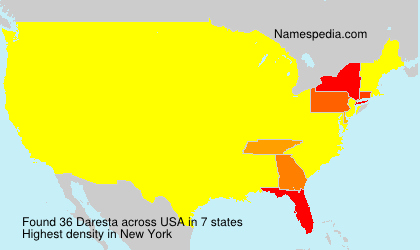 Surname Daresta in USA Surname Daresta in USA