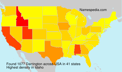 Surname Darrington in USA Surname Darrington in USA