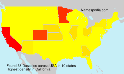 Surname Dascalos in USA Surname Dascalos in USA