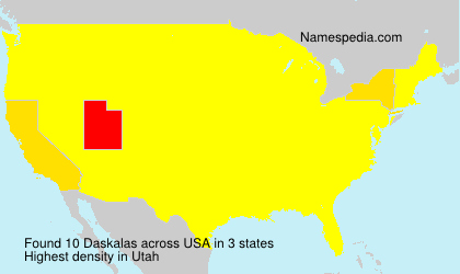 Surname Daskalas in USA Surname Daskalas in USA