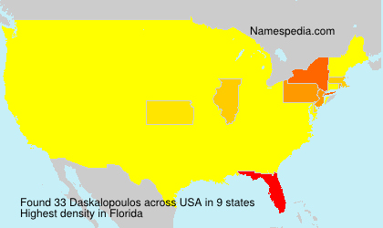 Surname Daskalopoulos in USA Surname Daskalopoulos in USA