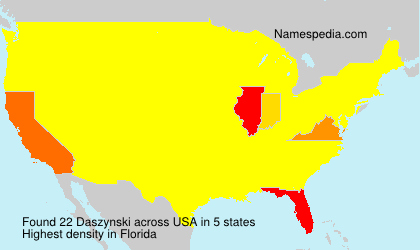 Surname Daszynski in USA Surname Daszynski in USA