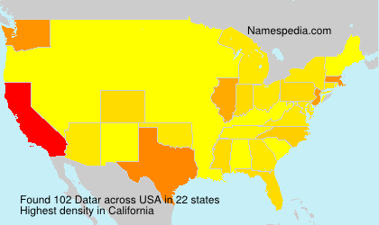 Surname Datar in USA Surname Datar in USA