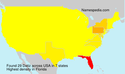 Surname Datiz in USA Surname Datiz in USA