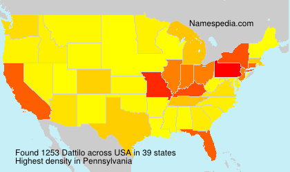 Surname Dattilo in USA Surname Dattilo in USA