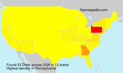 Surname Datts in USA Surname Datts in USA