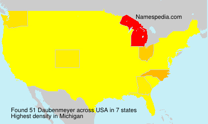 Surname Daubenmeyer in USA Surname Daubenmeyer in USA