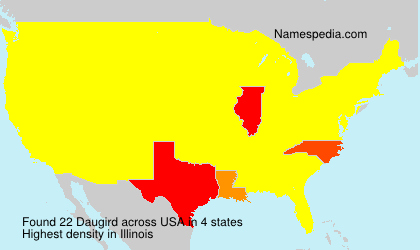 Surname Daugird in USA Surname Daugird in USA