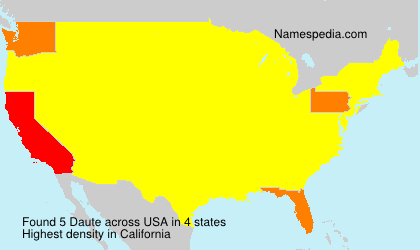 Surname Daute in USA Surname Daute in USA