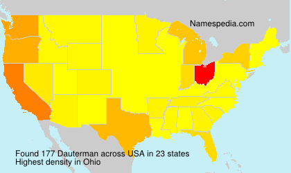 Surname Dauterman in USA Surname Dauterman in USA