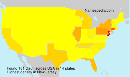Surname Dauti in USA Surname Dauti in USA
