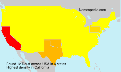 Surname Dautt in USA Surname Dautt in USA